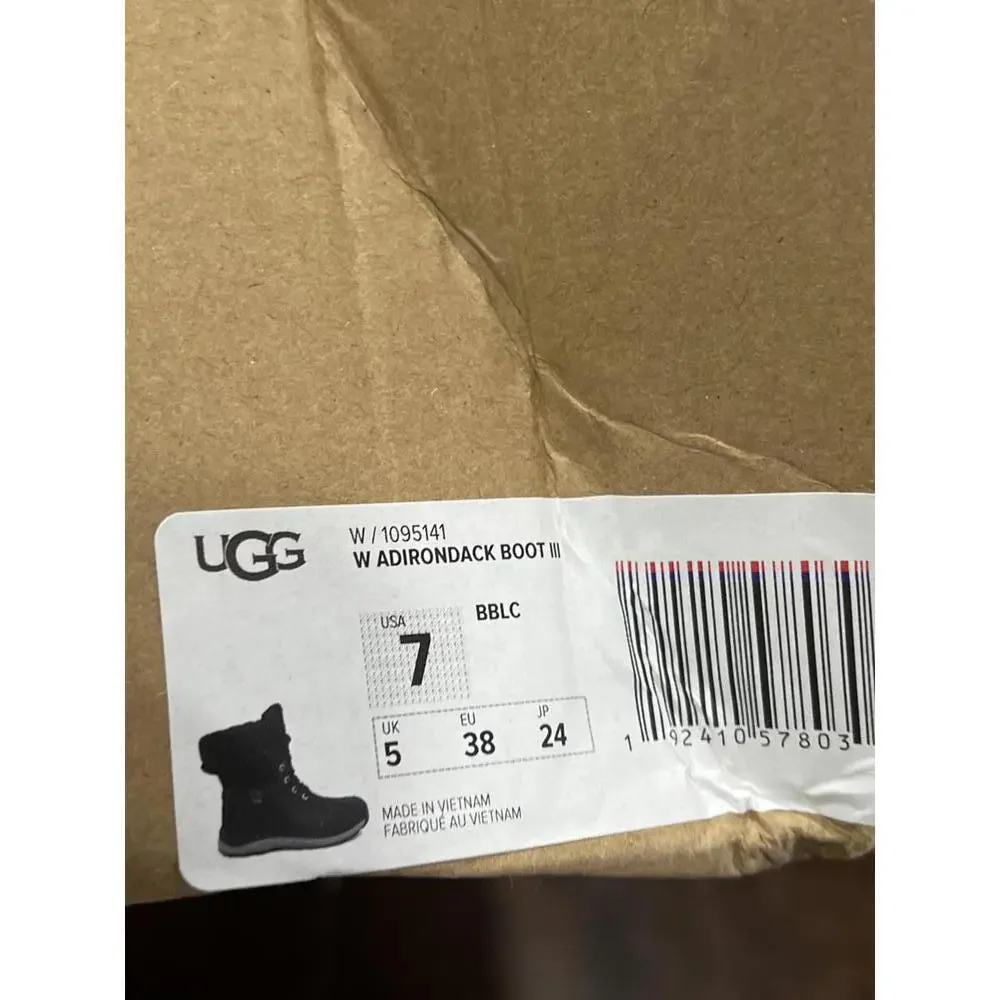 Womens UGG® Adirondack III Boot - Black - Picture 5 of 5